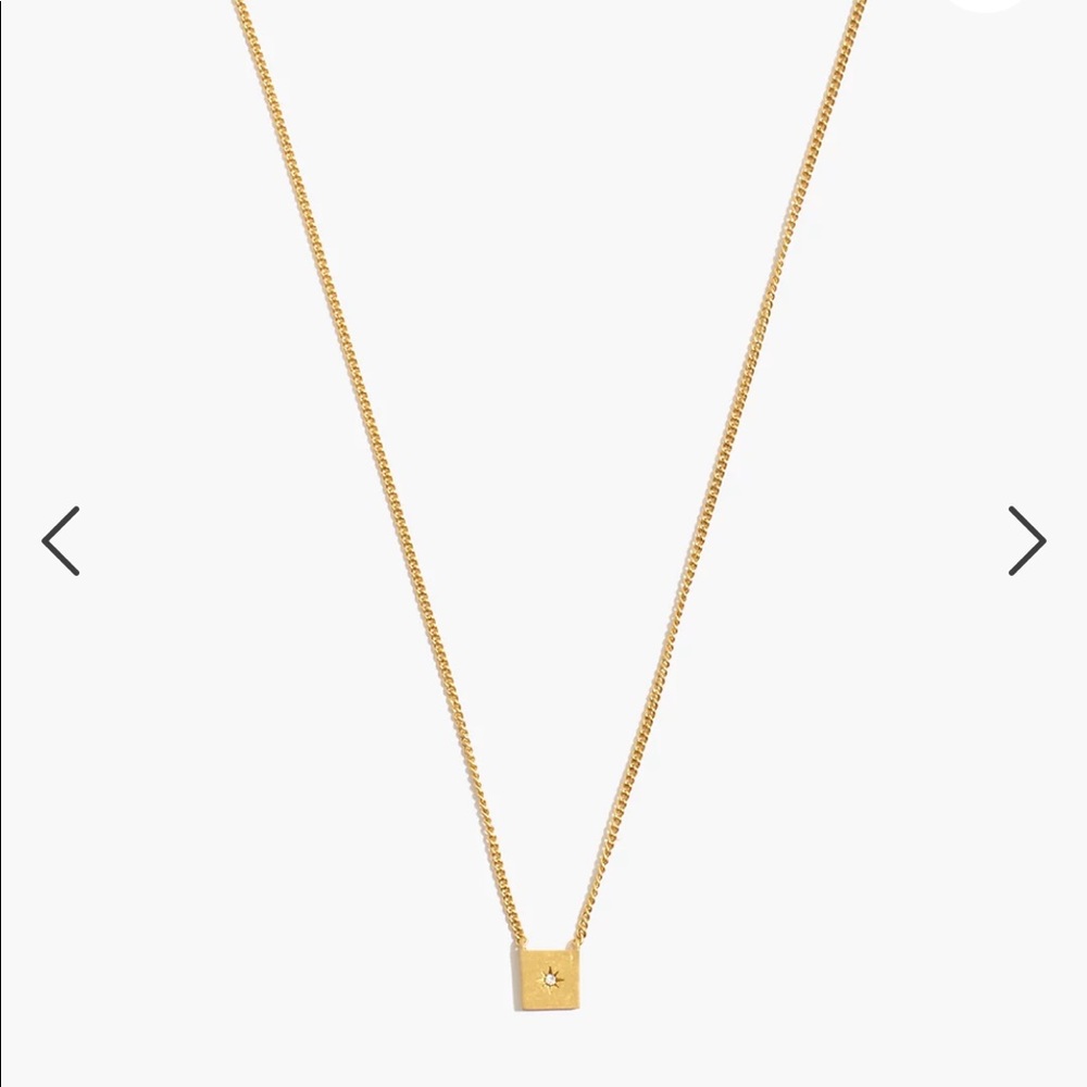 Madewell Square Pendant Choker Necklace